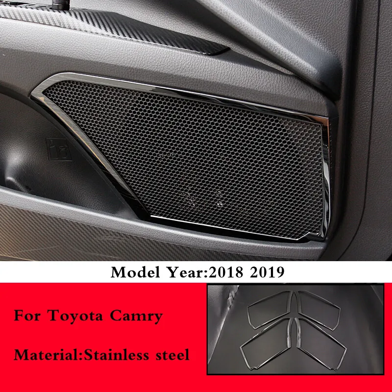 

For Toyota Camry 2018 2019 2020 Car door audio speaker cover decoration Loudspeaker frame Interior modified speaker Accessories