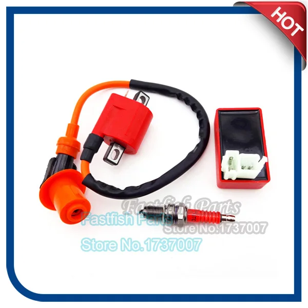Гоночная катушка зажигания и 6 контактов AC CDI Свеча D8TC для CG 125cc 150cc 200c 250cc ATV Quad