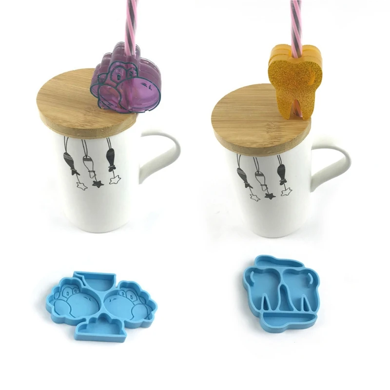 

Straw Topper Silicone Mold for Epoxy Resin Crystal Resin Casting Molds Jewelry Making Clay Crafts Cupcake Decoration