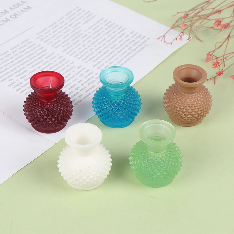 

1Pc 1/12 Dollhouse Miniature Flower Vase Pot Doll House Living Room Decora