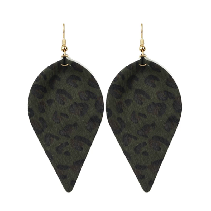 Женские серьги-подвески из натуральной кожи с перьями | Украшения и аксессуары