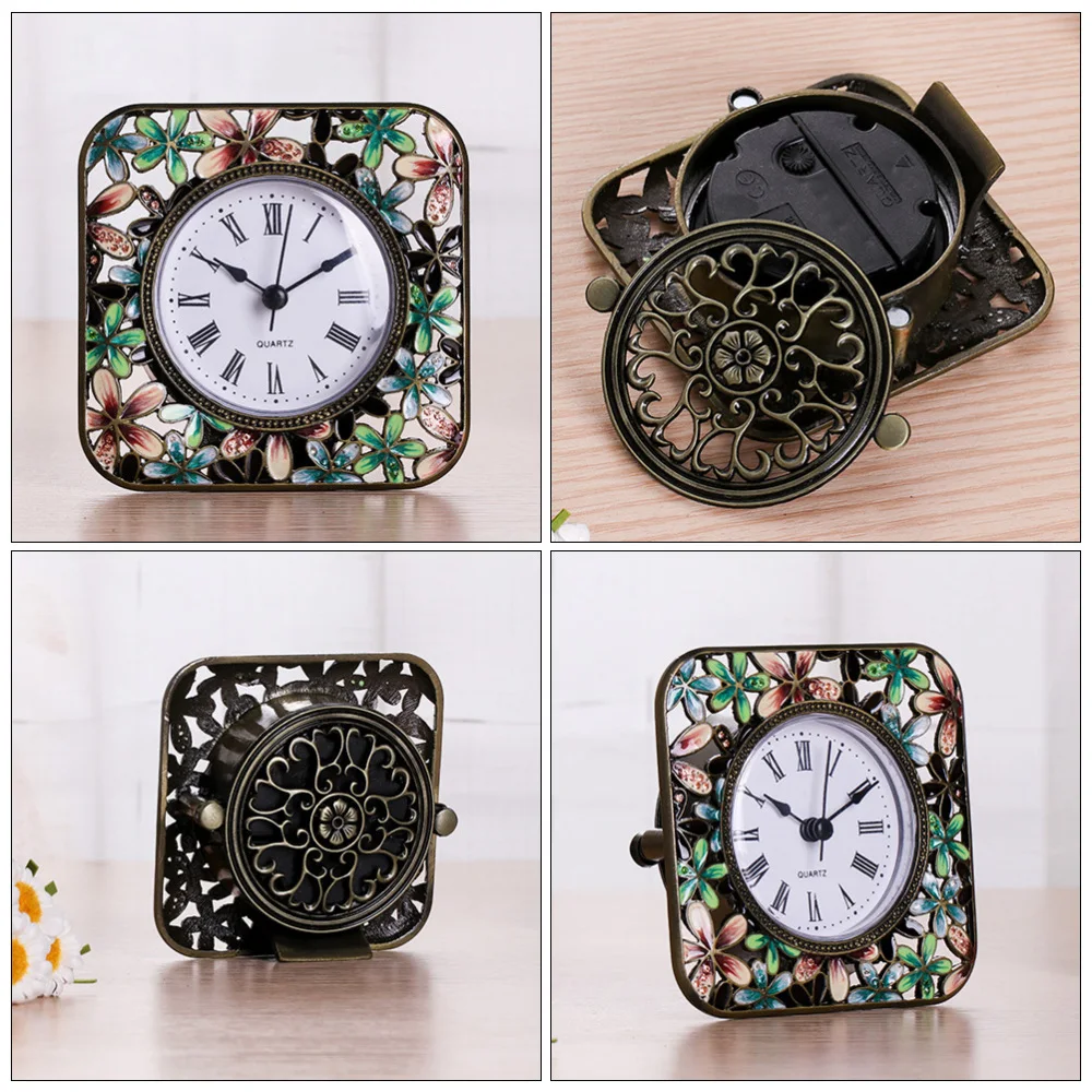 

1Pc Vintage Clock Tabletop Clock Bedside Clock Desktop Alarm Clock