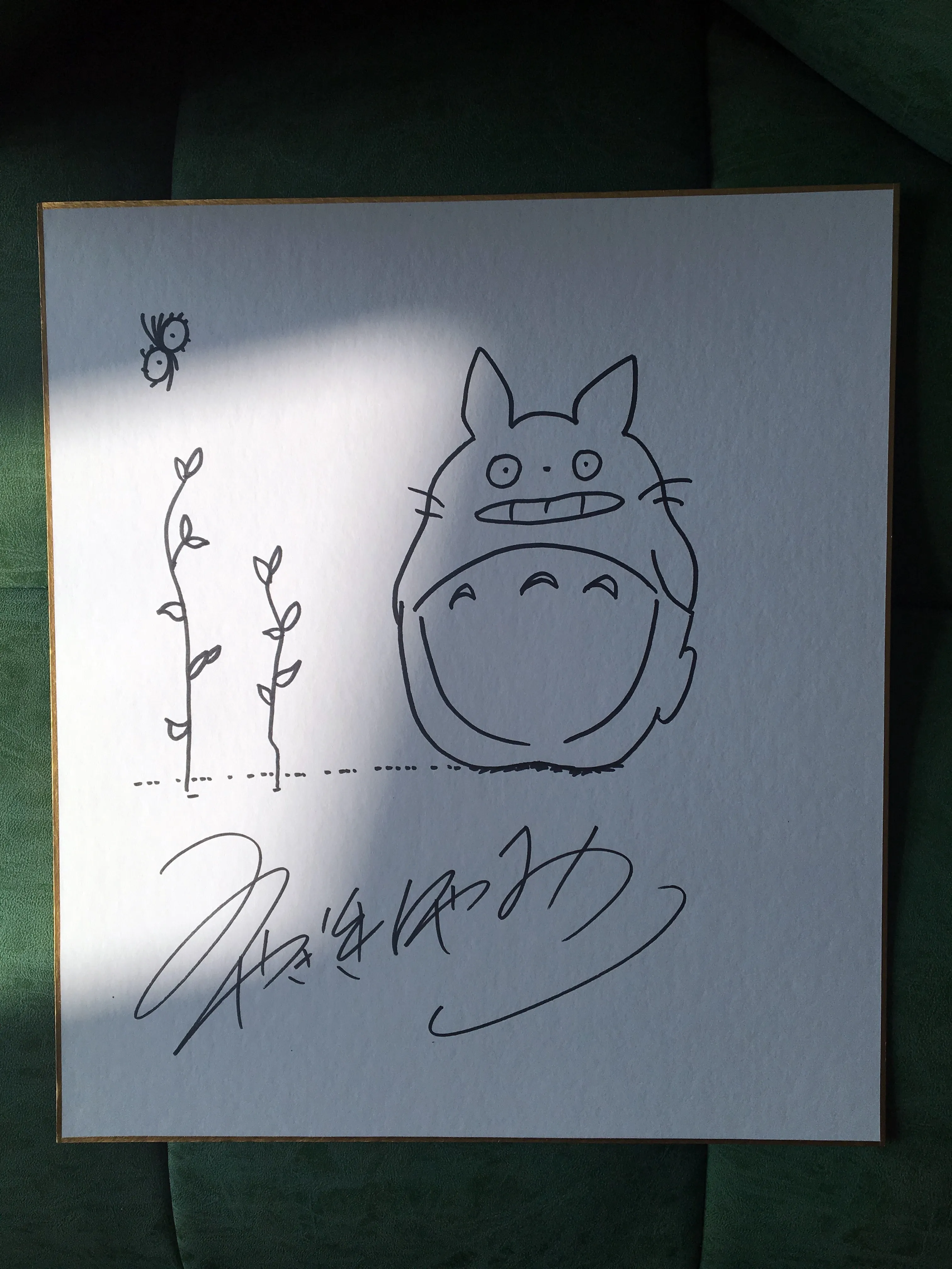 Ручная нарисованная Miyazaki Hayao autographed Shikishi доска объявлений Tonari no Totoro rare 7910|Открытки