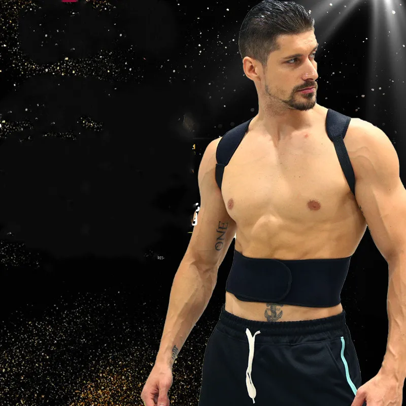 Для мужчин и женщин Регулируемый Корректор осанки бандаж поддержка спины