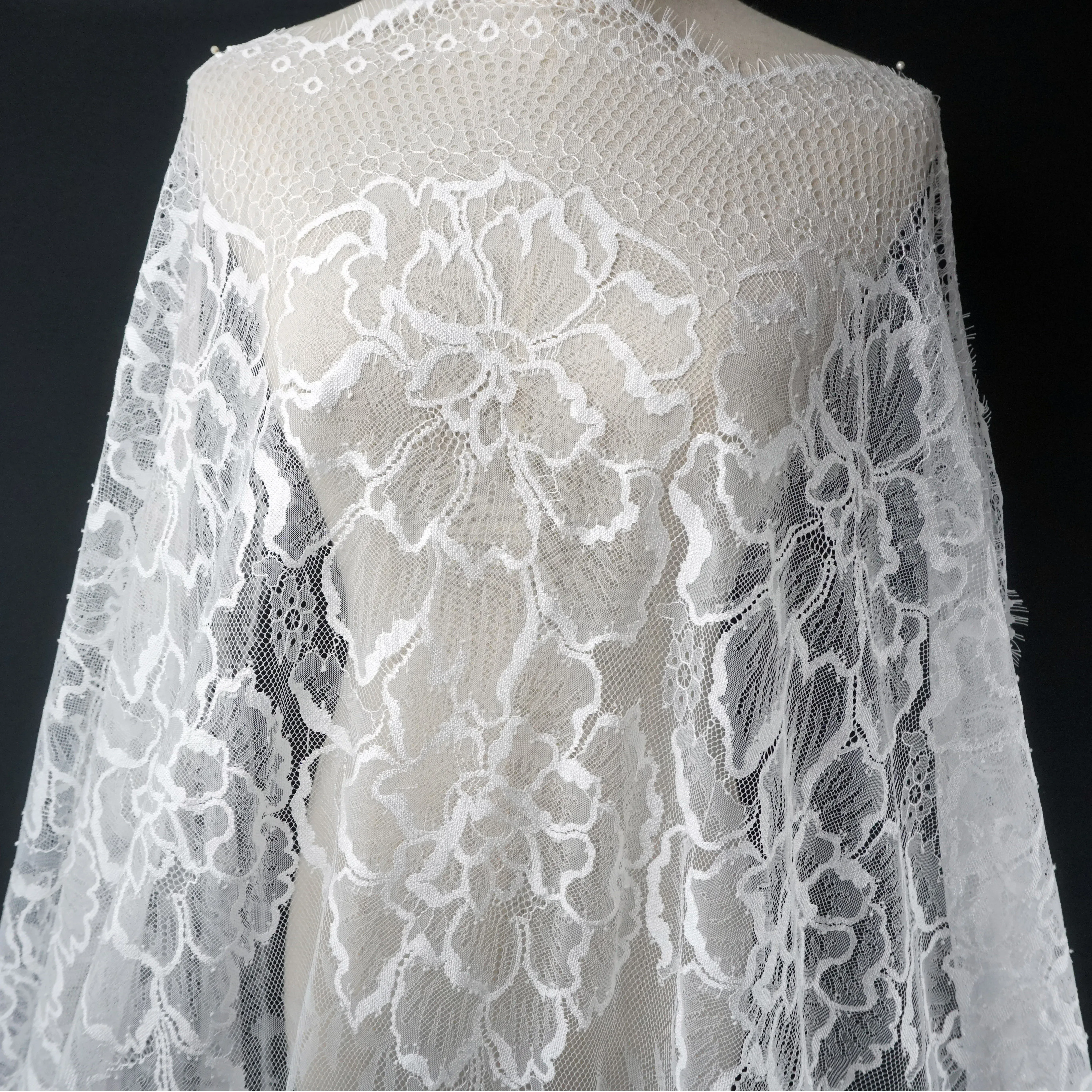 Большие цветочные ресницы chantilly lace длиной 3 метра! Новое поступление, кружевное свадебное кружевное платье для невесты, модный стиль