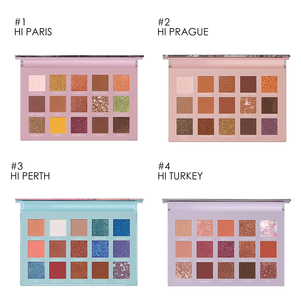FOCALLURE Matte блестящие тени для век 12/15/16 цветов пигментные Палитра