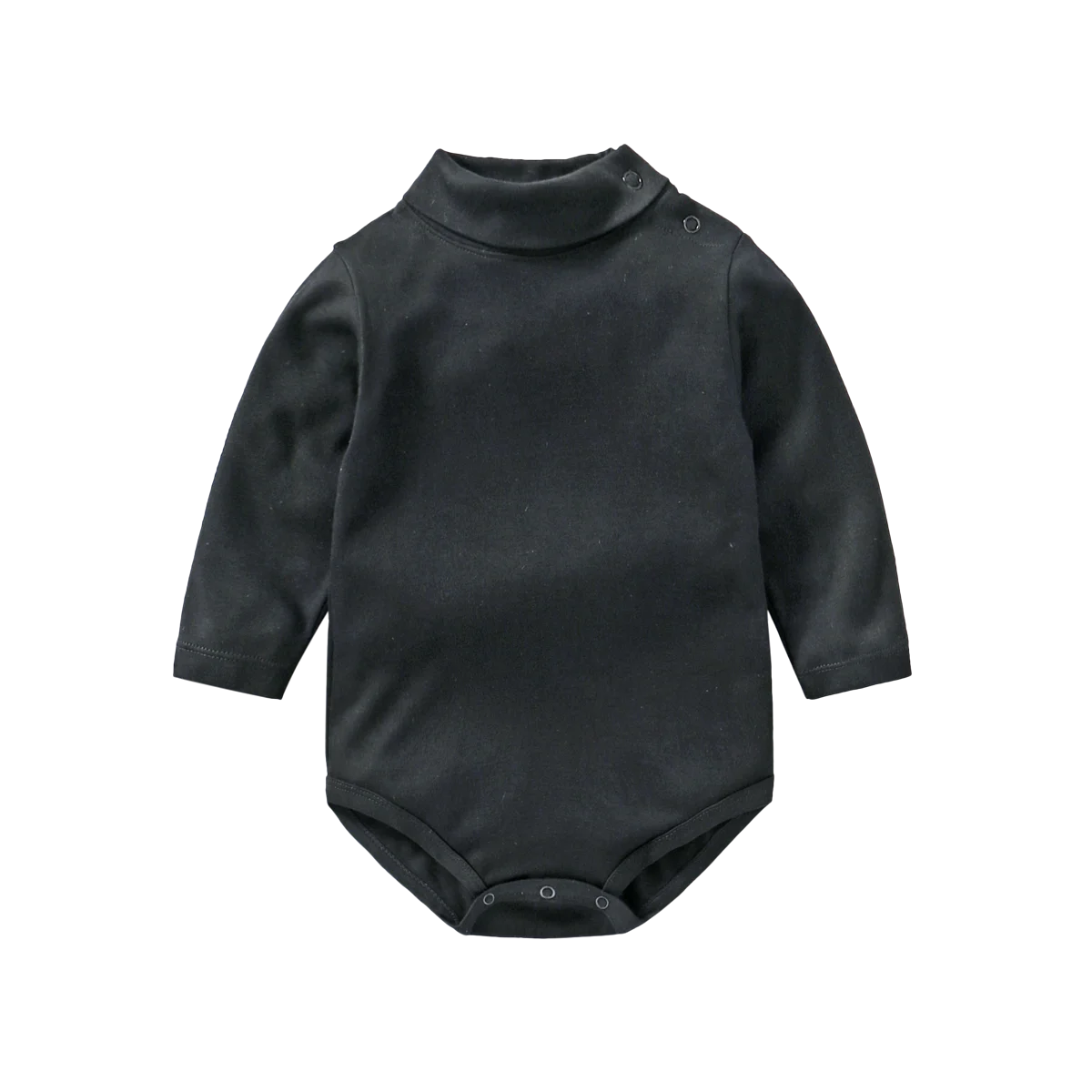Black Костюм для новорожденных девочек; боди Bebe с высоким воротником и длинными рукавами для малышей; боди для новорожденных; хлопковое боди для мальчиков и девочек; одежда для близнецов; комбинезон для малышей - Цвет: Black