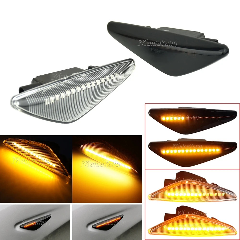 2 шт. светодиодный динамический сигнал поворота светильник сторона крыло