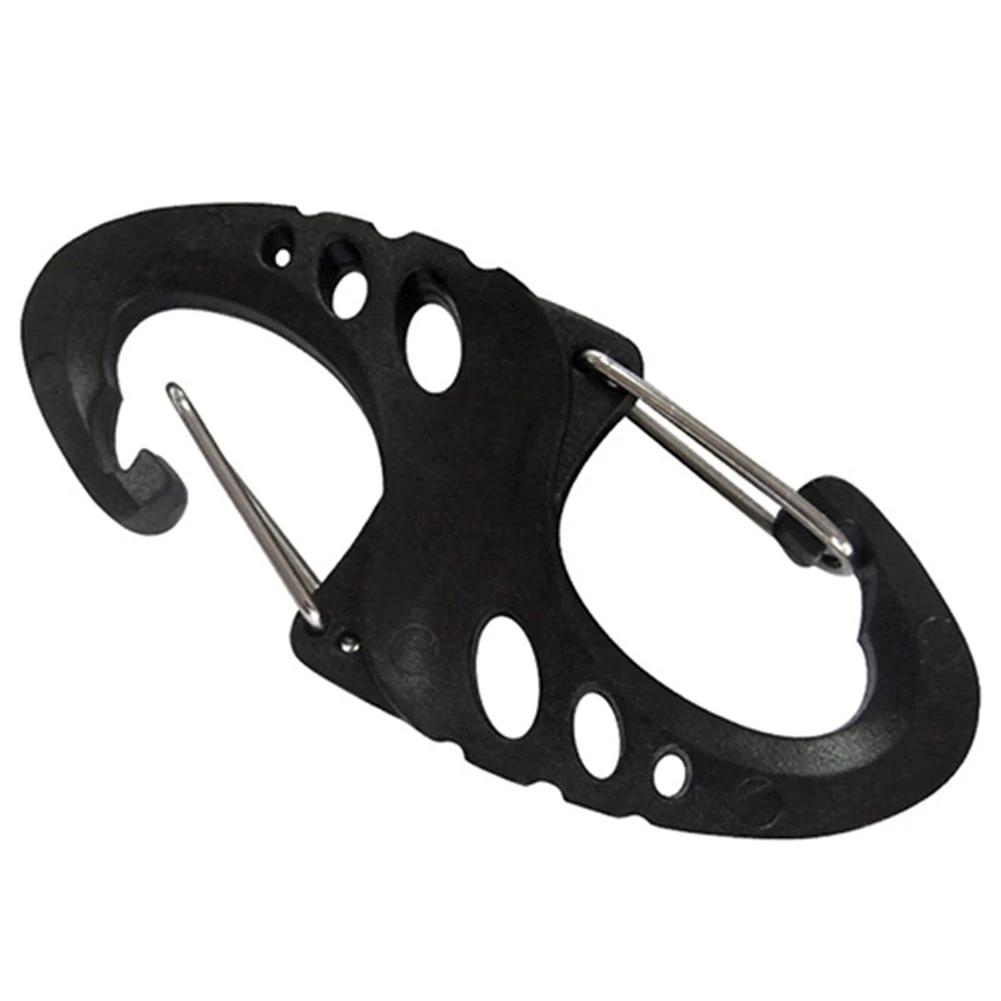 5 Pcs карабин Шестерни оснастки пружинный крюк выживания брелок S Форма Зажимы