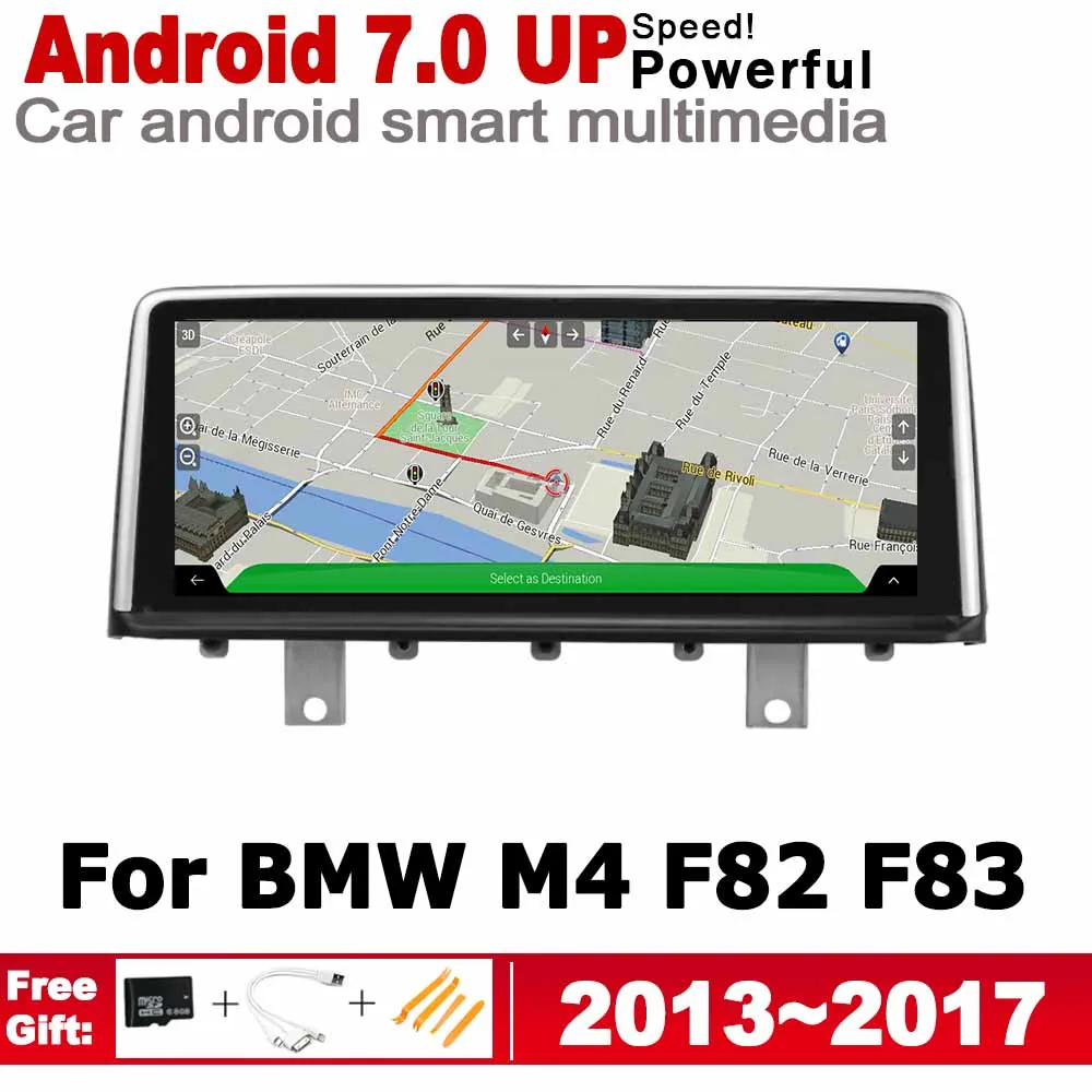IPS Android 7.0 UP Car Multimedia Player GPS Navigation For BMW M4 F82 F83 2013~2017 NBT Noriginal Style Screen 2GB+32GB WIFI | Автомобили