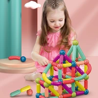 3d magnet building blocks diy educational construction stick toys geometry magnetic blocks for toddlers and children