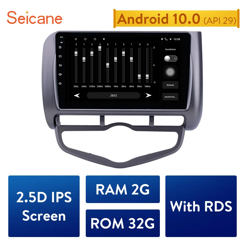 Seicane Android 9. 0 9 дюймов 2 Гб оперативной памяти GPS стандарта 10 Honda Jazz City Авто AC левый