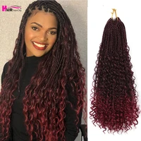 box braids crochet braids hair with curly ends 14 %e2%80%9d20 synthetic goddess locs african braid hair extensions bug hair expo city