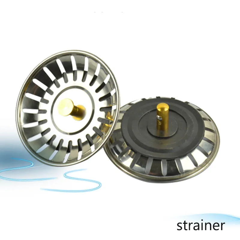 strainer Корзина для бассейна, кухонные гаджеты из нержавеющей стали, крышка для раковины, аксессуары для ванной комнаты, ситечко для раковины, мусорное ведро, фильтр, пробка - Цвет: strainer