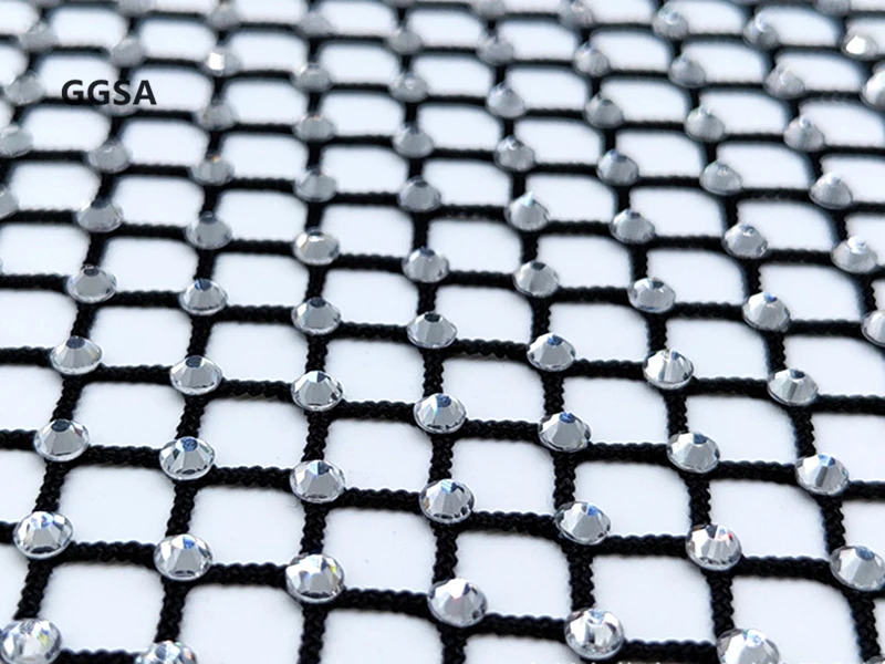 Эластичный Блестящий Стразы сетка отделка для DIY Одежда Обувь Сумки мебель