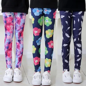 Леггинсы для девочек, с цветочным принтом, на веснулето