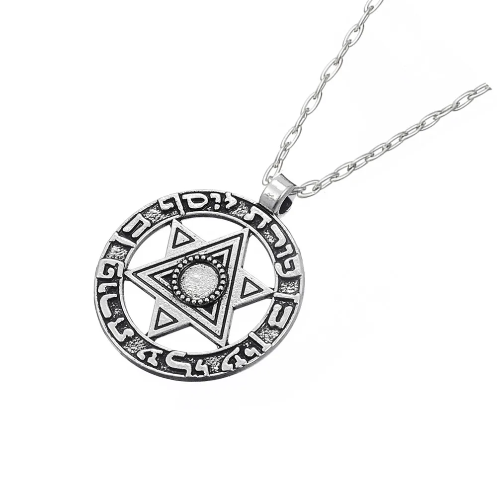 Винтажная круглая амулет подвеска LIKGREAT на иврите ювелирные изделия для мужчин и