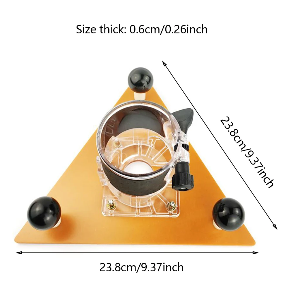 

Trimming Machine Flip Board Guide Wood Milling Installation Bottom Plate With Transparent Cover Trimmer Accessory Woodworking