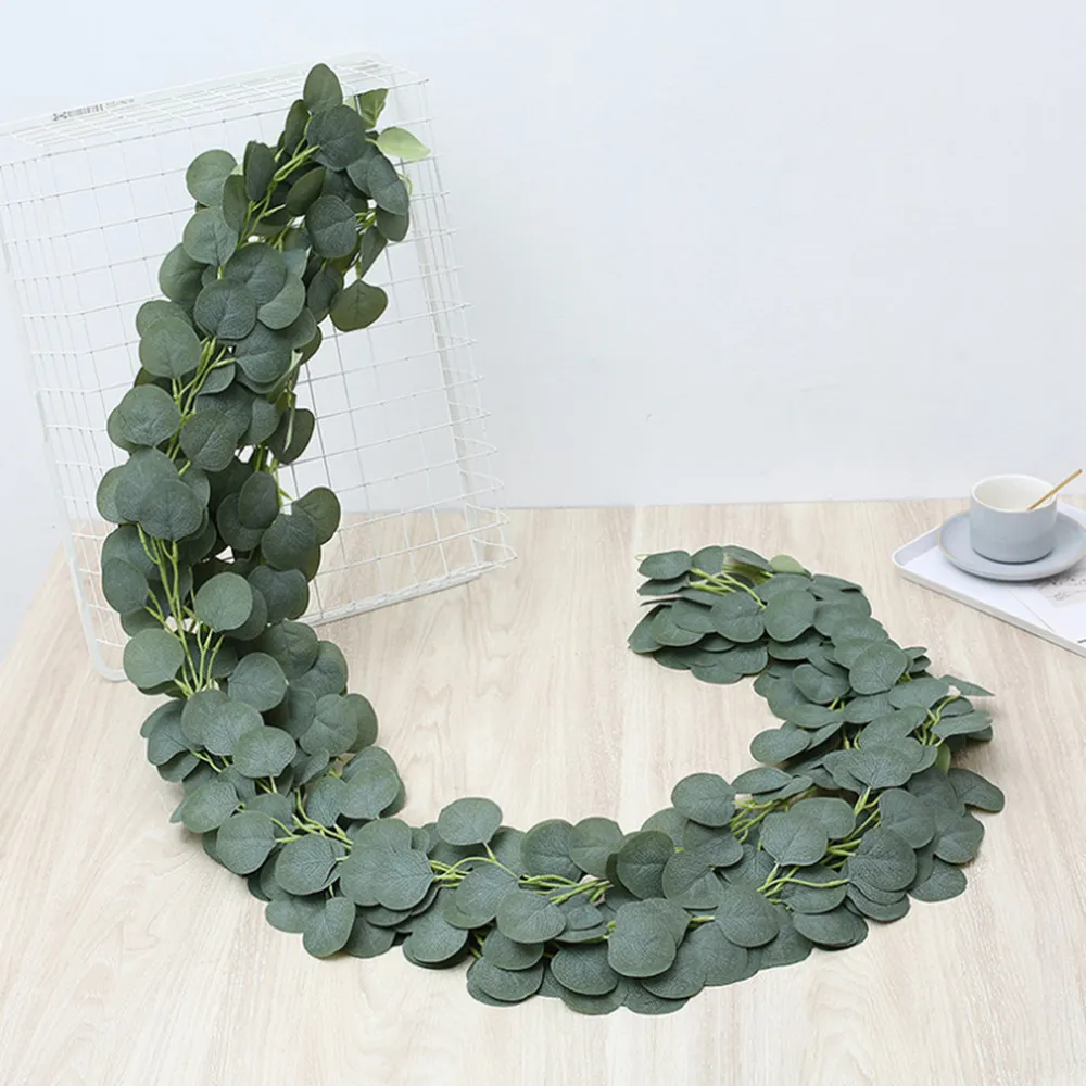 

Artificial Plant Willow Leaf Vine Apple Leaf Vine Home Hotel Restaurant Party Wall Decoration Stairs Winding Fake Rattan Vines