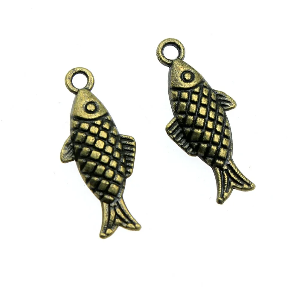 Подвеска в виде рыбы 2 цвета 8 х20 мм 20 шт. | Украшения и аксессуары