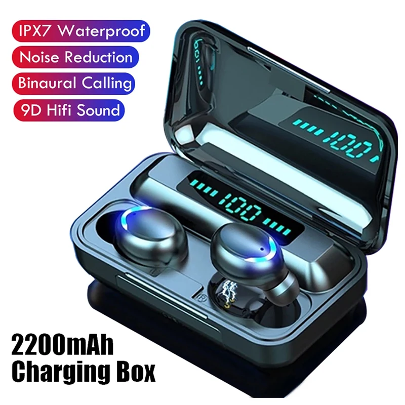 

Bluetooth Earphone Stereo Wireless Headset Sport Waterproof Earphones