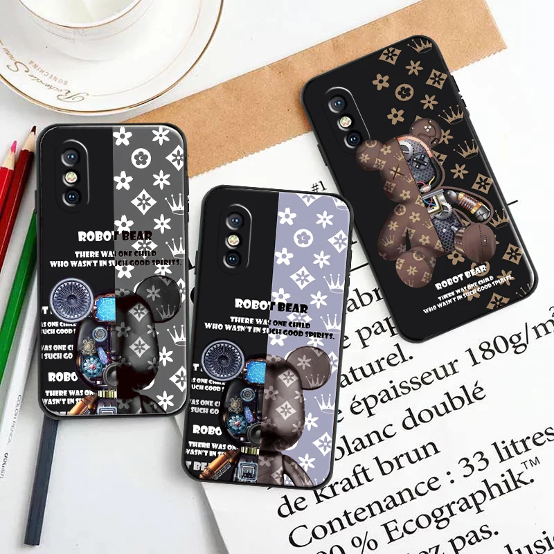 mechanical bear phone case for xiaomi redmi 9 9t 9a 9i 9at 9c redmi note 9s 9t 10 s9 10 pro max poco x3 pro lens protective tpu free global shipping