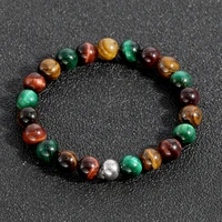oaiite natural stone eye tiger round loose beads bracelets jewelry for women men bracelet gift drop shipping