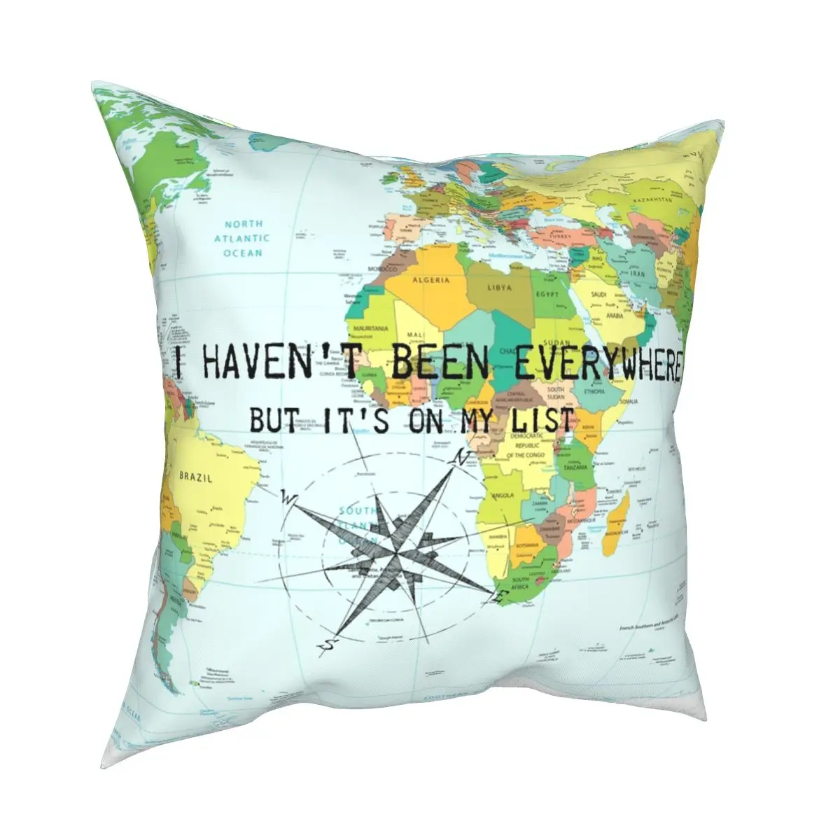 

Travel World наволочка с картой набивные ткани чехол для подушки Декор Подушка Чехол Спальня молнии 45X45cm