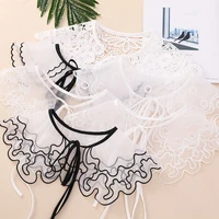 many beautiful organza water soluble embroidered versatile diy lace collar ladies girl shopping trip beach sun protection shawl