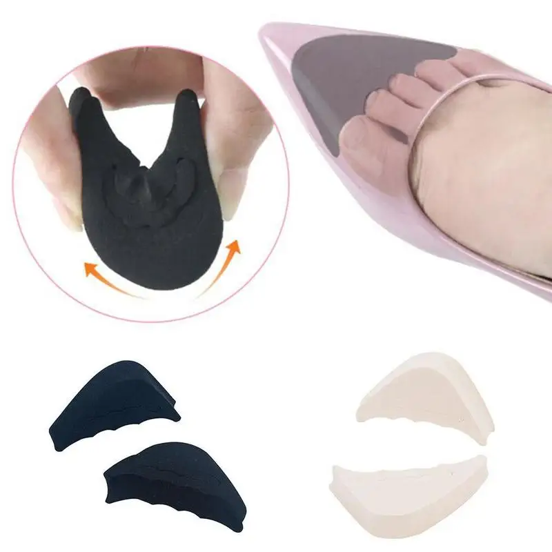 

2pcs High Heel Half Forefoot Insert Toe Plug Cushion Pain Relief Protector Big Shoes Toe Front Filler Adjustment Women Foot Care