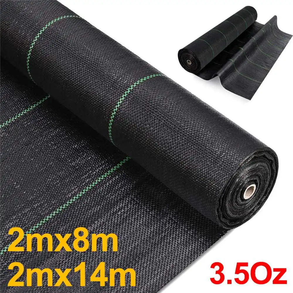 

Ground Cloth Cover Weeds Control Fabric Landscape Ground Cover Membrane Mulch Garden Widths Greenhouses 2x8m/2x14m