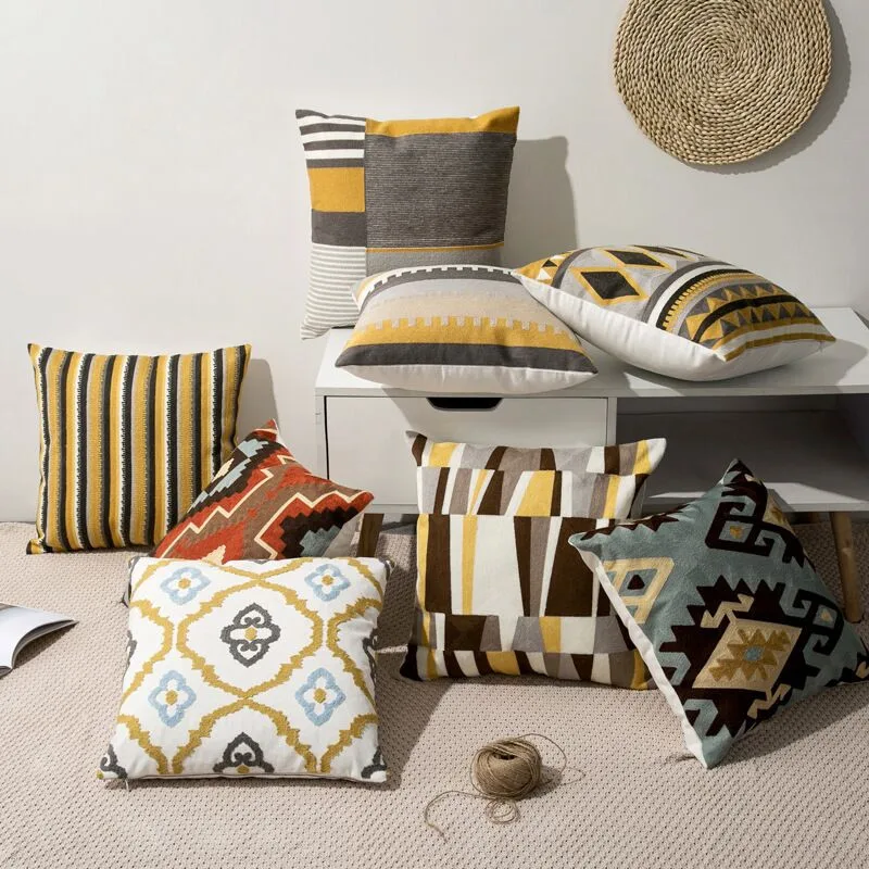 Наволочка в американском стиле винтажная хлопковая наволочка для подушки с