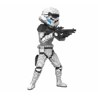 3300pcs white soldier space wars building blocks diy educational toys movie figure micro bricks for kids adults