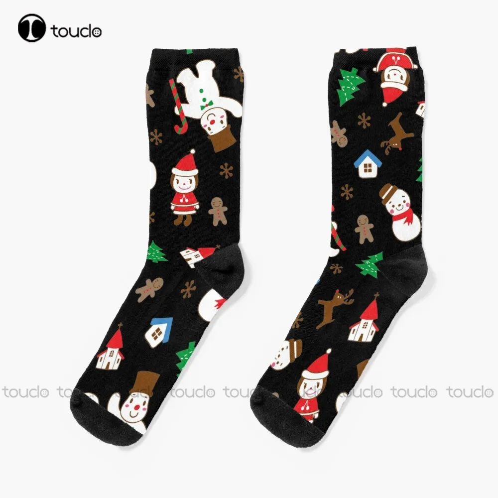 

Christmas Barebranch Trending Socks Girls Crew Socks Personalized Custom Unisex Adult Teen Youth Socks 360° Digital Print Gift