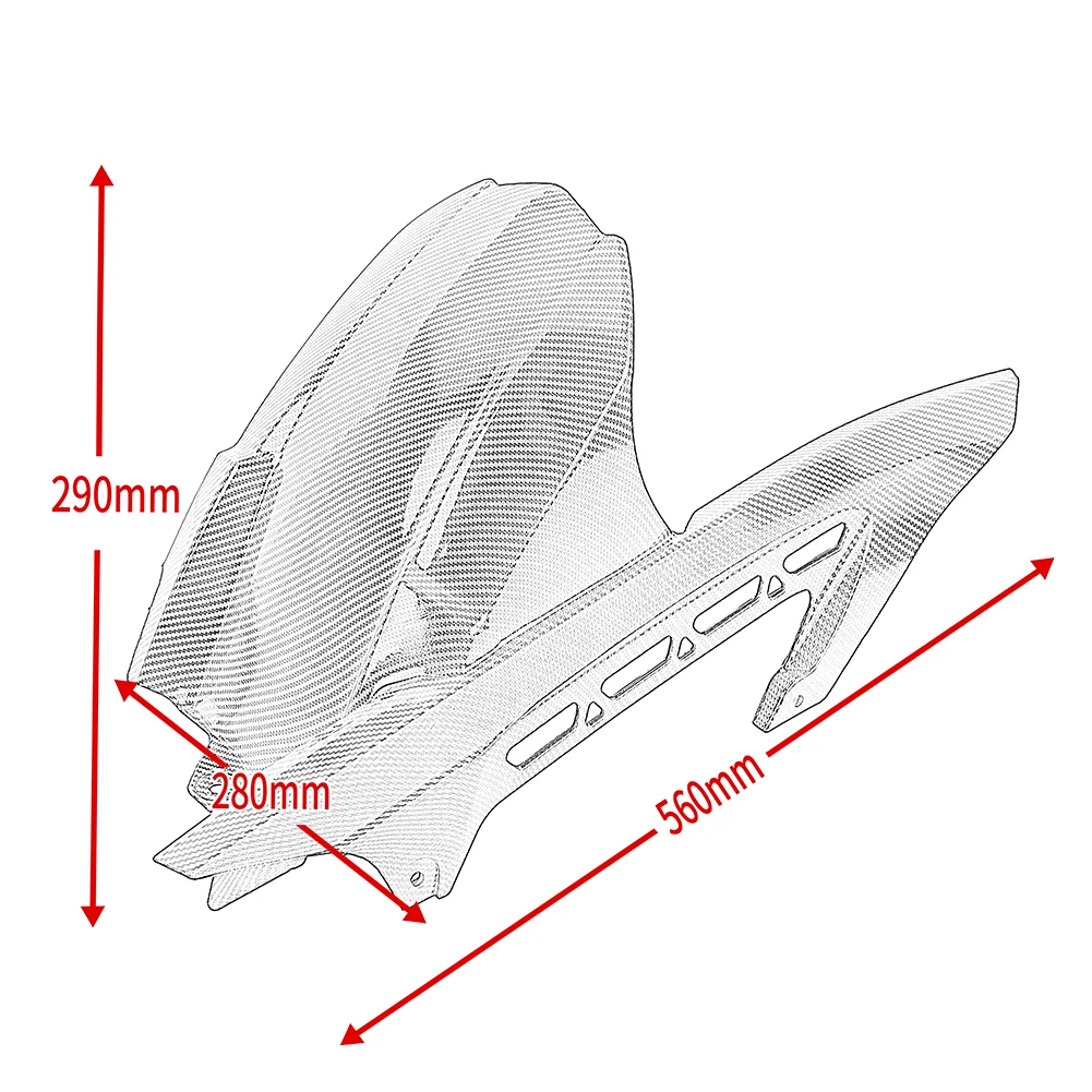 

Unpainted Rear Tire Fender Hugger Mudguard Cover Splash Guard For Kawasaki Z900 ABS 2017 2018 2019 2020 ZR900 Z 900 Accessories
