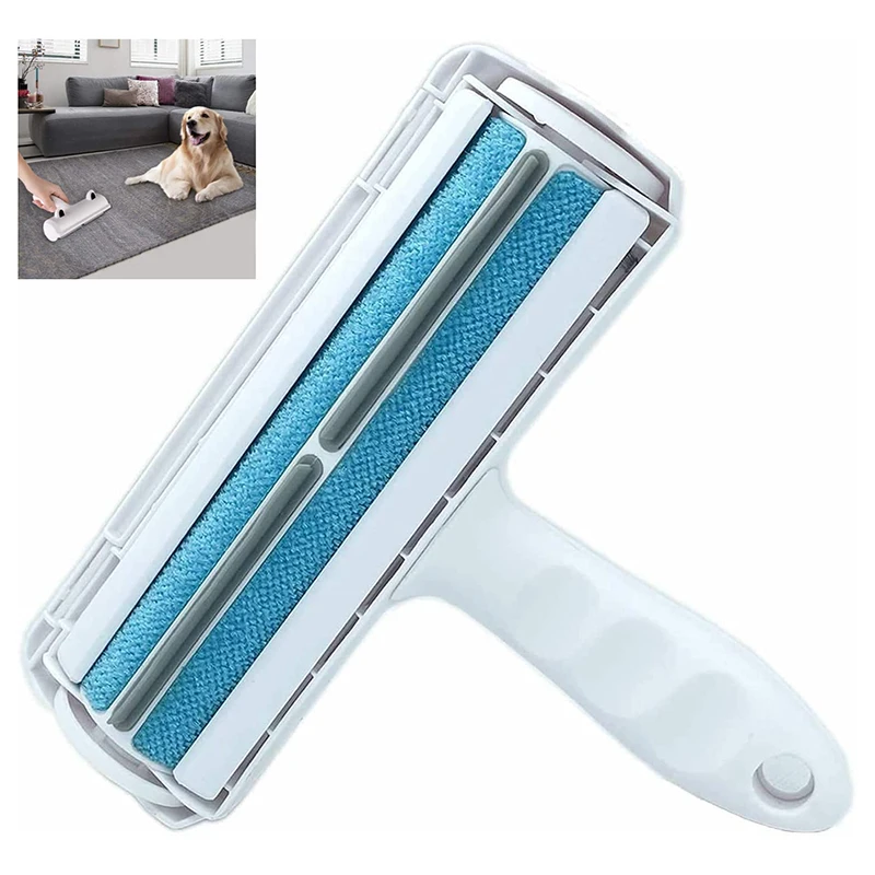 

Reusable Pet Hair Remover Roller Two-way Roller Lint Sticking Removing Dog Cat Hair Furniture Carpets Clothing Automatic Clean