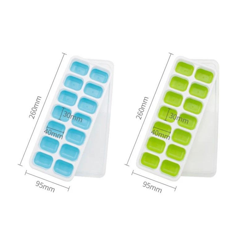Силиконовая форма для льда поднос с 14 ячейками приготовления кубиков фруктов