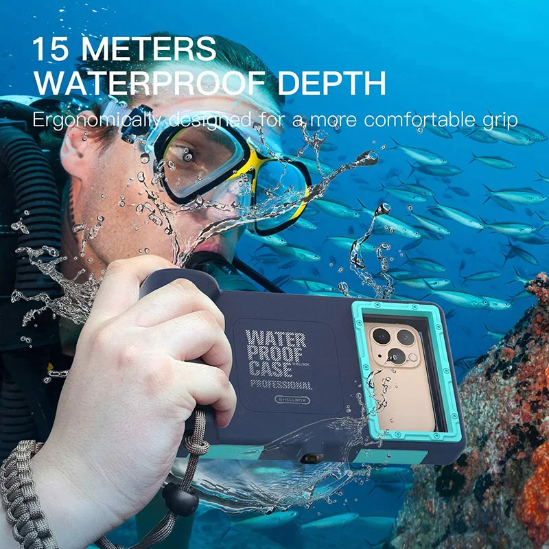 professional 50ft diving phone case for iphone 11 12 pro xr xs max 6 7 8 plus universal waterproof case for iphone se 2020 funda free global shipping