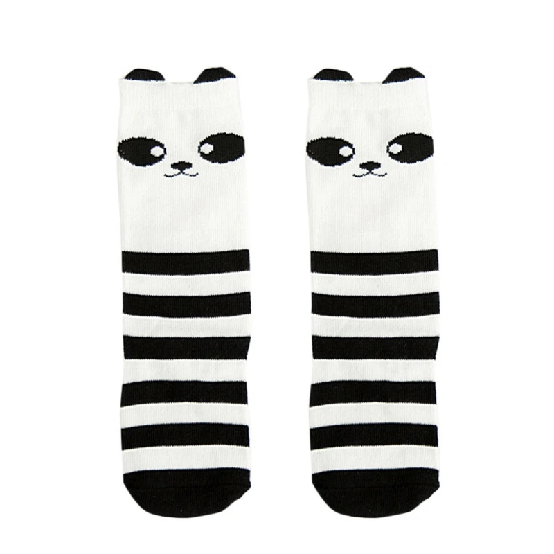 T Kids Autumn Winter Hot Cute Kids Fox Socks Totoro Socks Bear Pancake Cartoon Girls Knee High Socks Baby Long Socks - Цвет: T