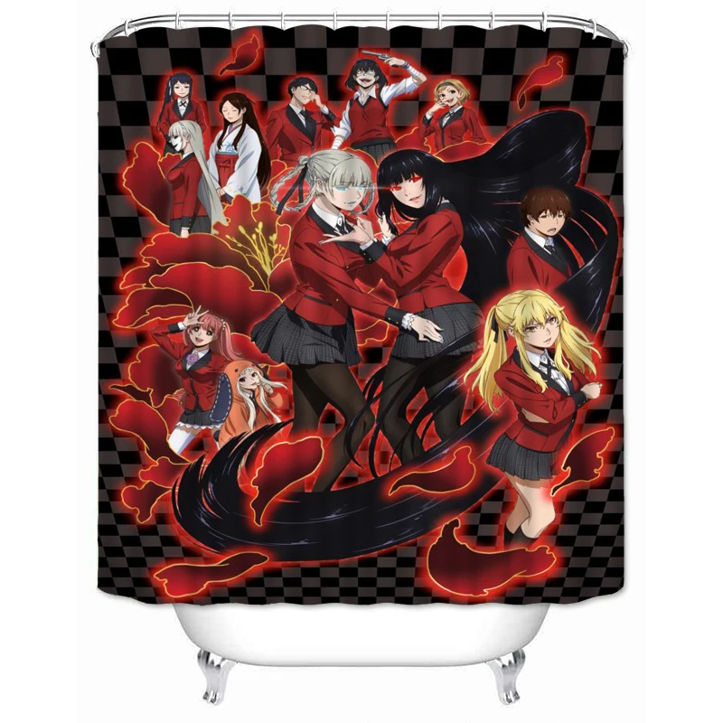 

Водонепроницаемая занавеска для душа из полиэстера с крючками