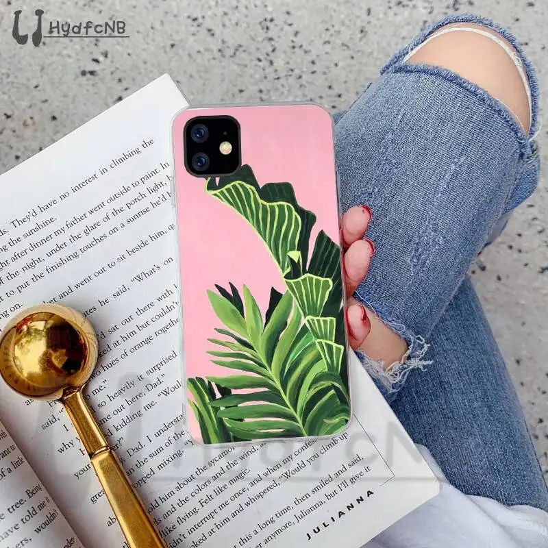 LJHYDFCNB Мягкий силиконовый чехол для телефона из ТПУ с банановым листом iPhone 11 pro XS MAX