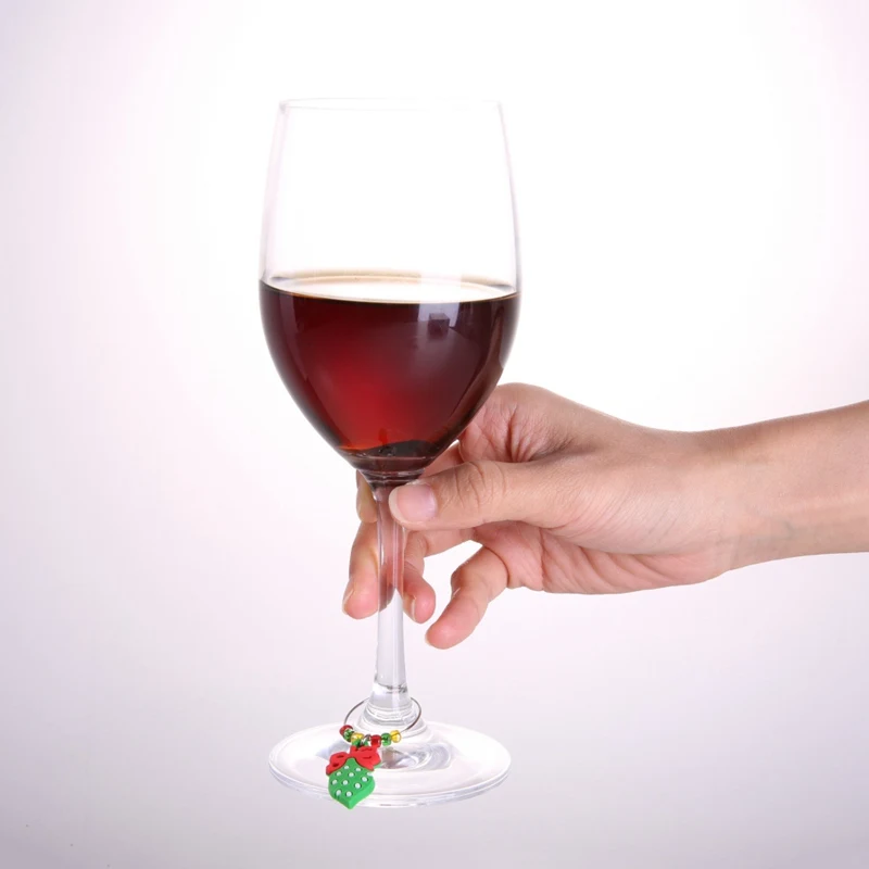 6 шт./компл. рождественское кольцо декоративный бокал для Вина Подвески вечерние
