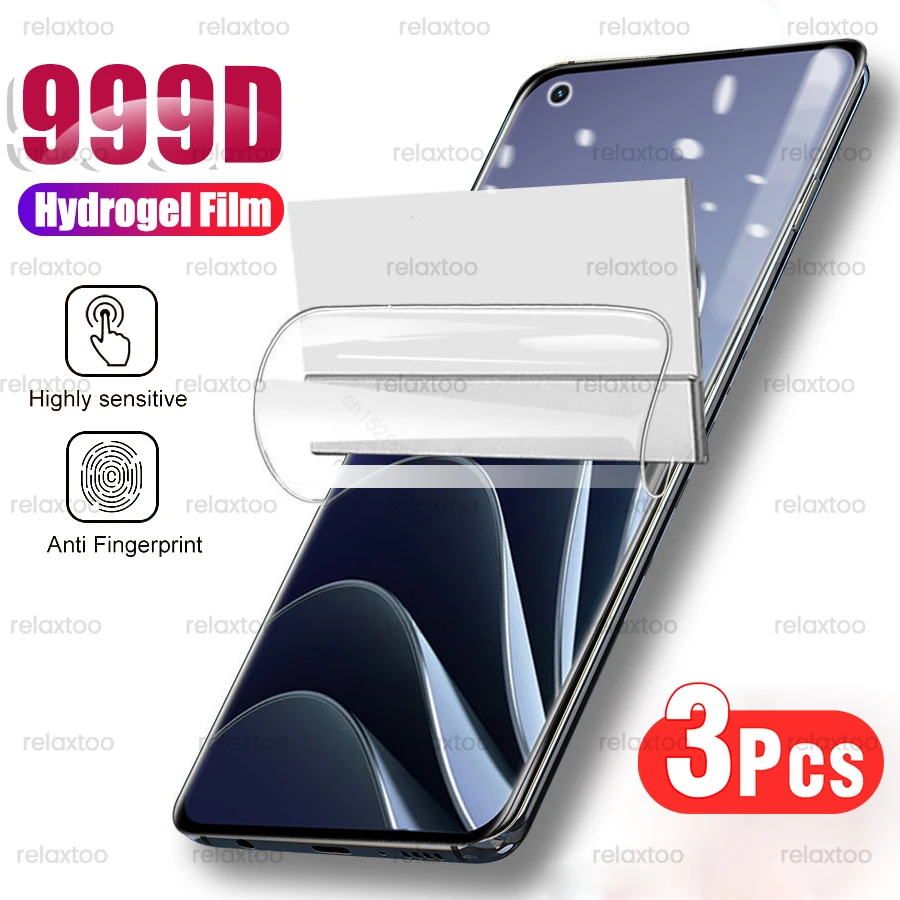 

3 шт., Гидрогелевая пленка 999D с изогнутыми краями для One More 10 Pro/Oneplus 10 Pro 10 Pro, зеркальная защита экрана 2022, не стекло