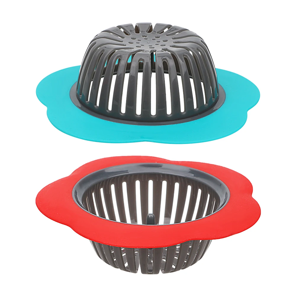 

Practical Flower Shaped Hair Filter Shower Anti-blocking Sink Drains Cover for Colander Sewer Kitchen Sink Strainer