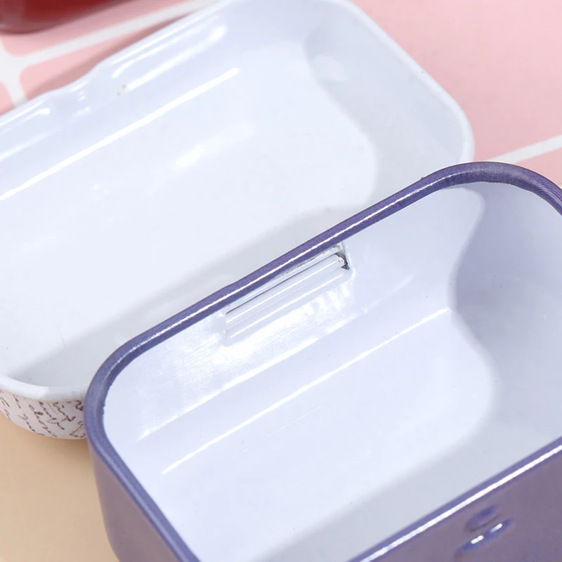 

1PC Mini Flower Tin Trinket Jewelry Coin Box Tinplate Storage Case Rectangul Sugar
