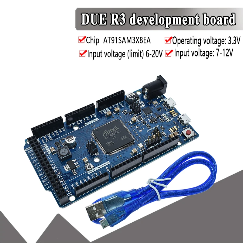 Duemilanove из-за R3 доска AT91SAM3X8E SAM3X8E 32-битный ARM Cortex-M3 Управление модуль+ USB кабель для Arduino