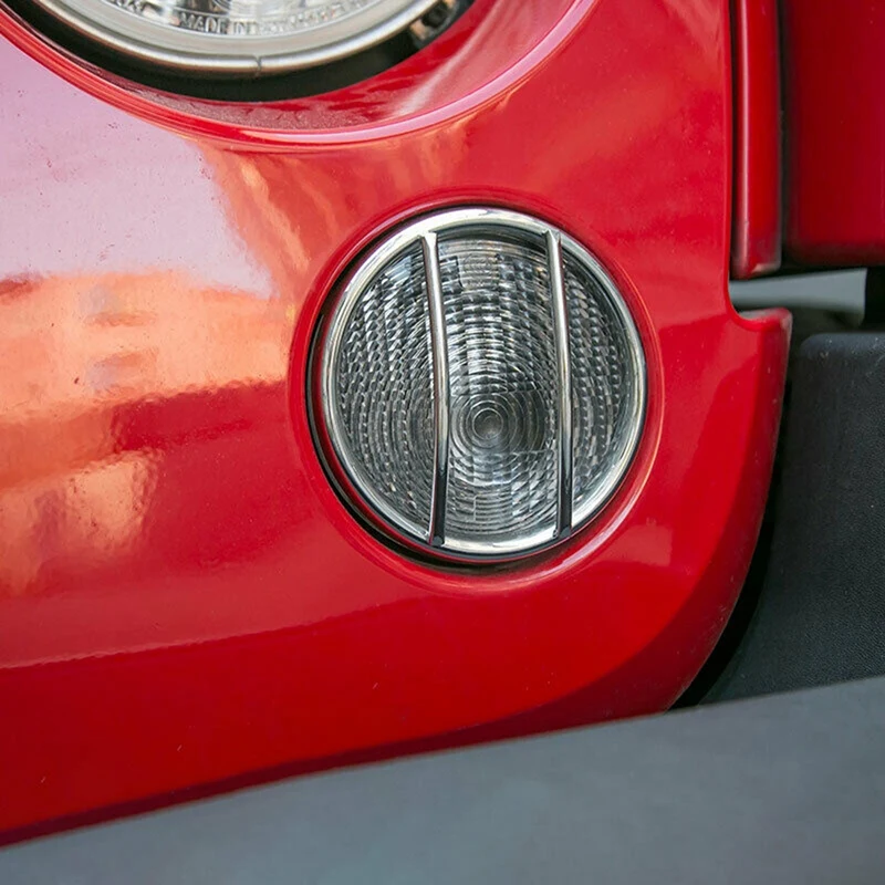 Автомобильная хромированная Обложка для указателя поворота кольцевая накладка