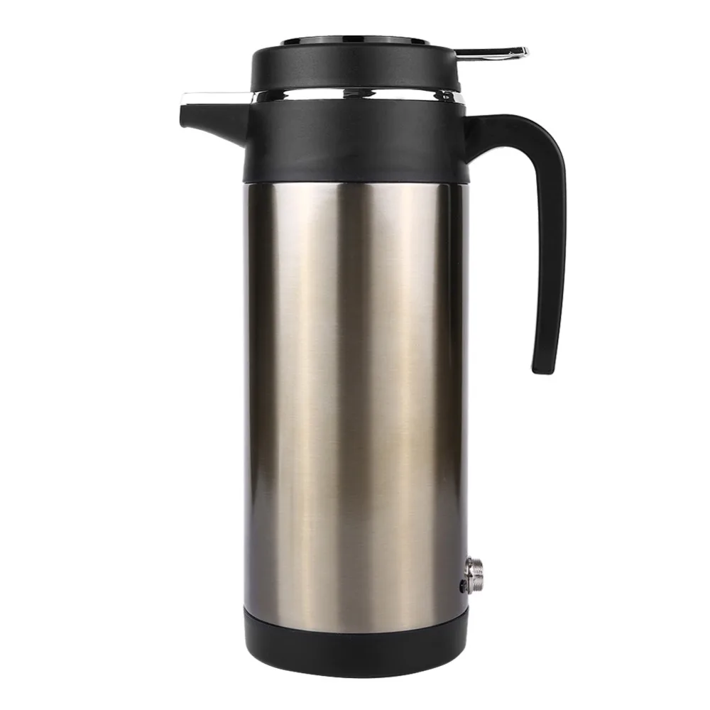 

1200ML 12V/24V Heating Kettle Stainless Steel In-Car Electric Kettle With Cigarette lighter Vehicular Travel Hot Water For Car