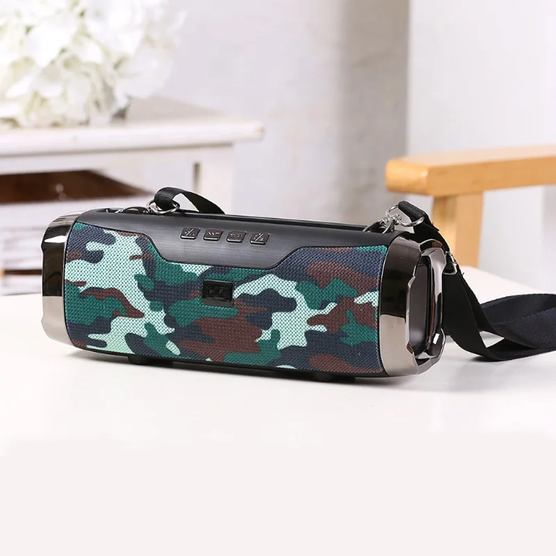 camouflage Портативный беспроводной Bluetooth динамик открытый стерео бум коробка супер бас компьютер Мини HiFi сабвуфер динамик с держателем для телефона - Цвет: camouflage