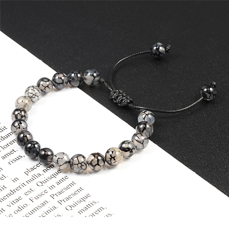 Дропшиппинг Новый Мода Тигровый глаз камень бусины браслет Синий Бирюзовый